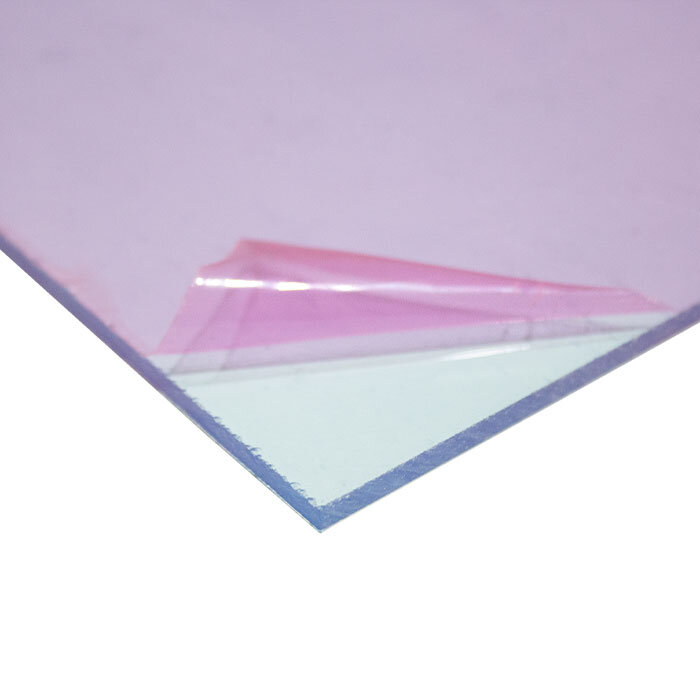 AcryGuard UV-protective acrylic comes with a red peelable film to protect the glazing