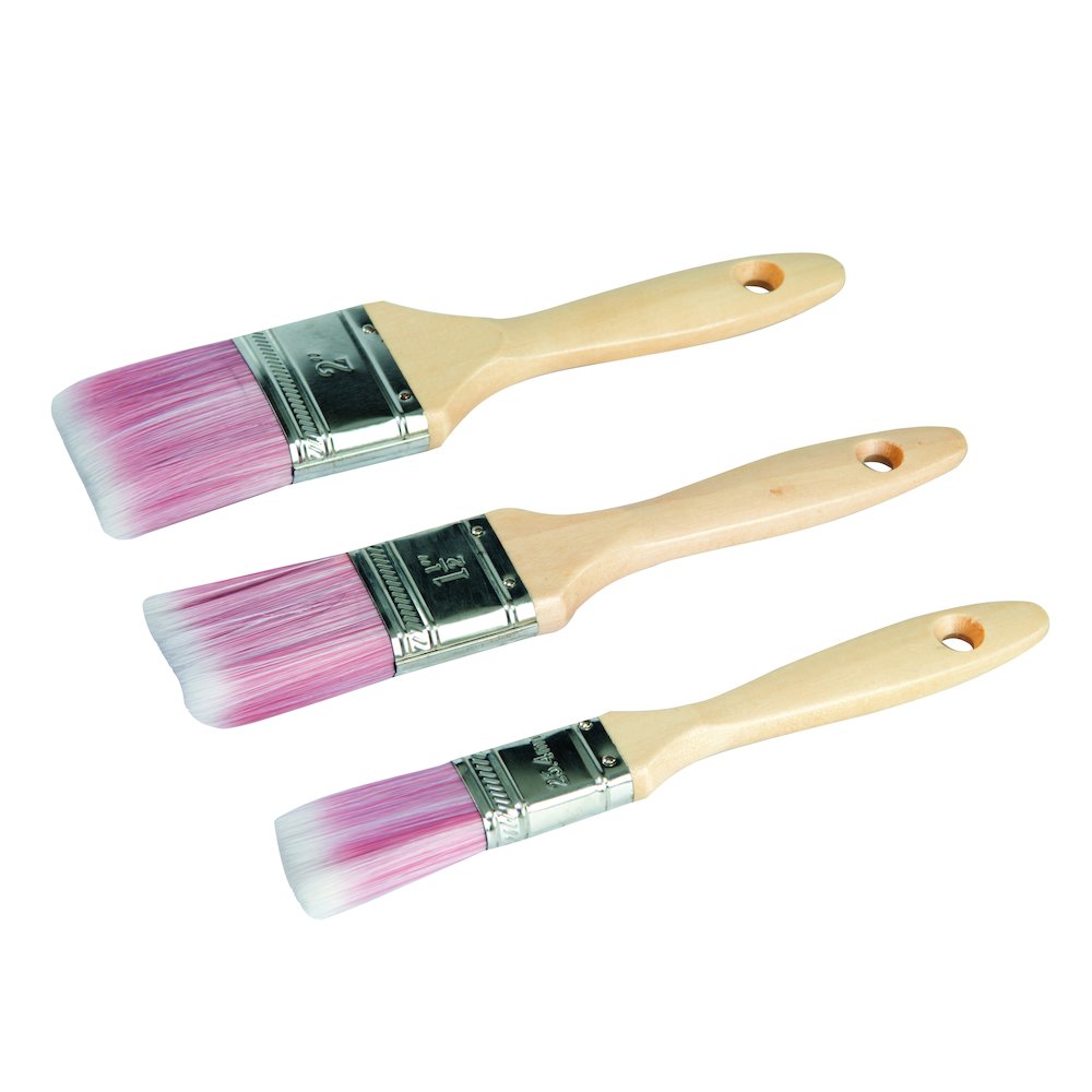 3 Piece Synthetic Paint Brush Set