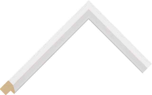 128127000 - White - 18mm wide picture frame chevron
