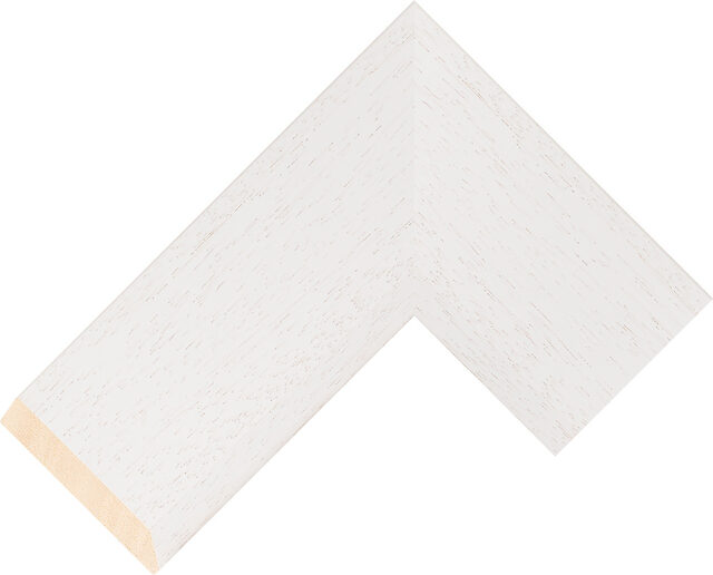 151000127 - White - 69mm wide picture frame chevron