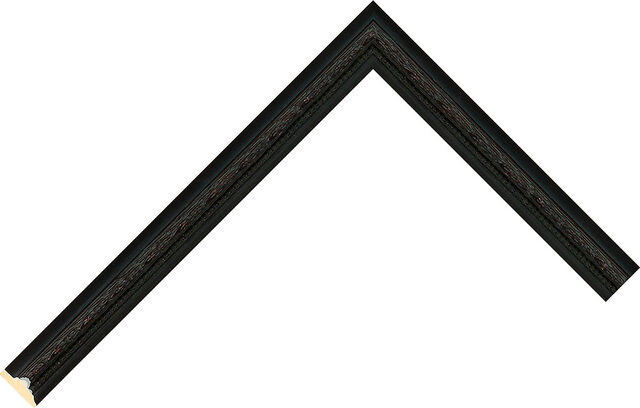 153IB - Black - 16mm wide picture frame chevron