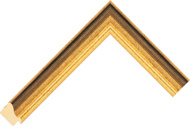 1800AG - Gold/Black - 26mm wide picture frame chevron