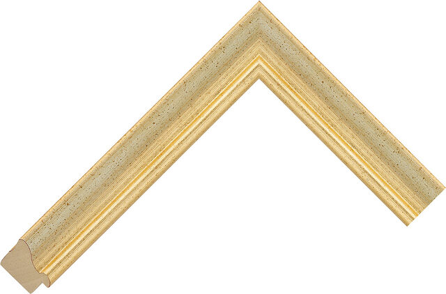 1800IV - Gold/Ivory - 26mm wide picture frame chevron