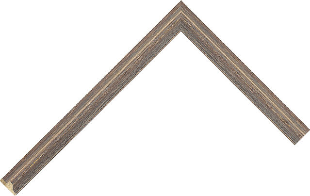 Corner sample of Gold/Grey Mountslip Pine & Spruce Frame Moulding