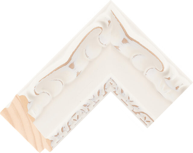 202532581 - White - 80mm wide picture frame chevron