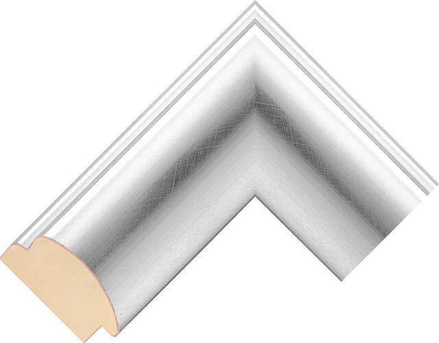 204000358 - Silver - 63mm wide picture frame chevron