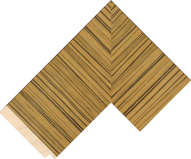 Corner sample of Caramel Flat Ayous Frame Moulding