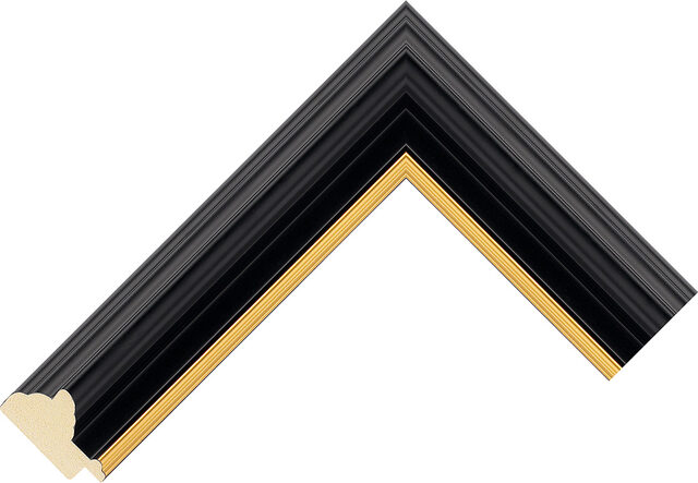 209167246 - Black - 35mm wide picture frame chevron