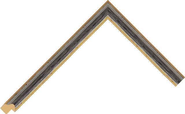 213203000 - Blue/Gold - 15mm wide picture frame chevron