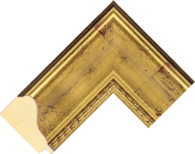 213247000 - Gold - 65mm wide picture frame chevron