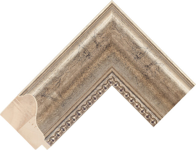 213348000 - Silver - 65mm wide picture frame chevron