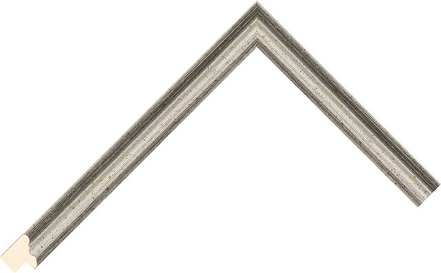 214601012 - Silver - 15mm wide picture frame chevron