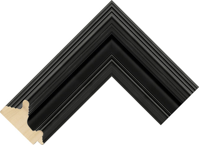 216167000 - Black - 80mm wide picture frame chevron