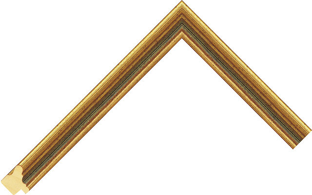 218801238 - Gold/Green - 18mm wide picture frame chevron