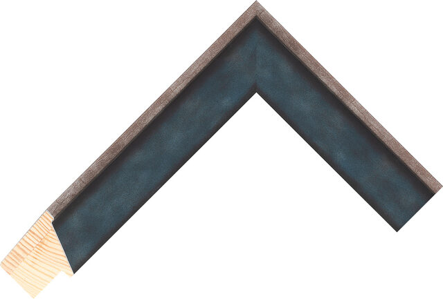 222073304 - Blue/Silver - 30mm wide picture frame chevron