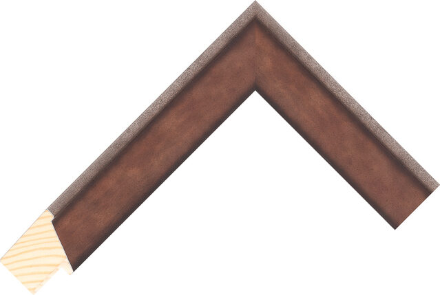 222073305 - Terracotta/Silver - 30mm wide picture frame chevron