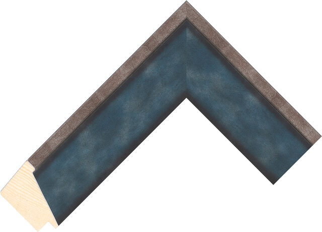223073204 - Blue/Silver - 45mm wide picture frame chevron