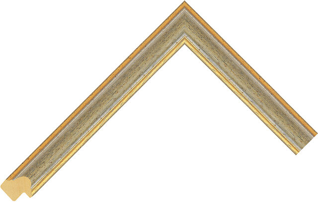 224204000 - Green/Gold - 21mm wide picture frame chevron