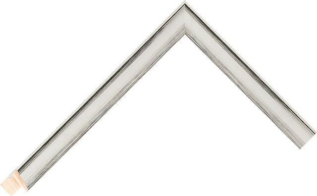 231750653 - Silver/Black - 16mm wide picture frame chevron