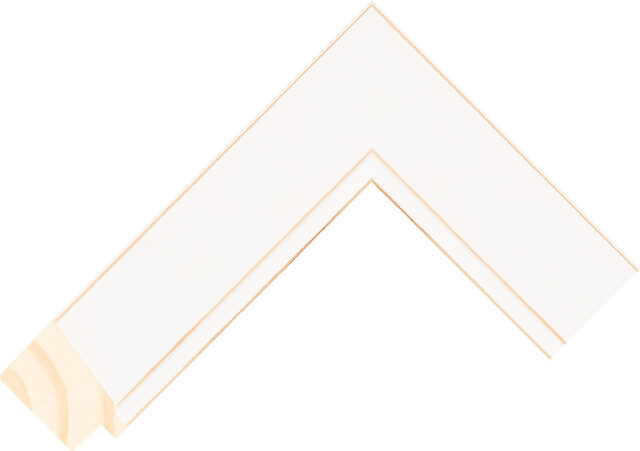 234902480 - White - 43mm wide picture frame chevron