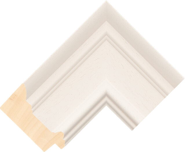 241000137 - Cream - 84mm wide picture frame chevron