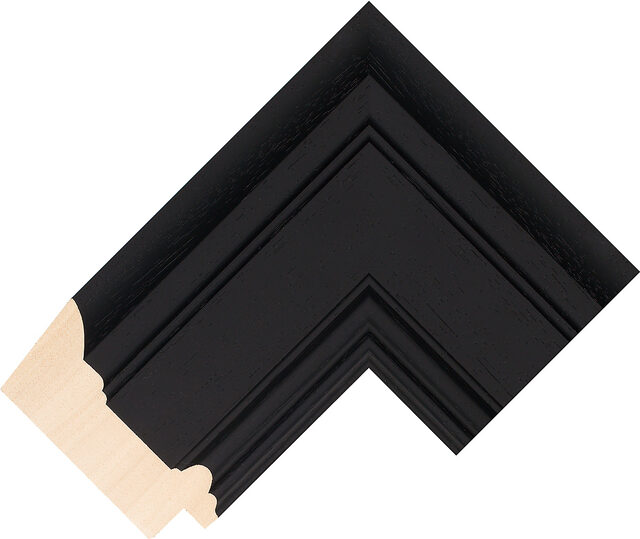 241000167 - Black - 84mm wide picture frame chevron