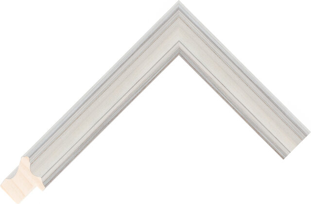 280183001 - Silver - 25mm wide picture frame chevron