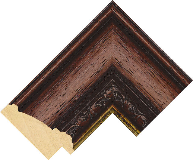 280800499 - Mahogany - 65mm wide picture frame chevron