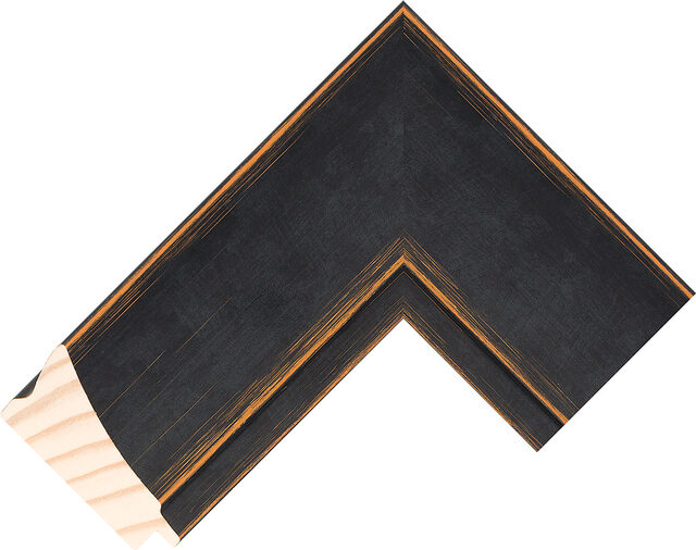 283502471 - Black/Orange - 69mm wide picture frame chevron