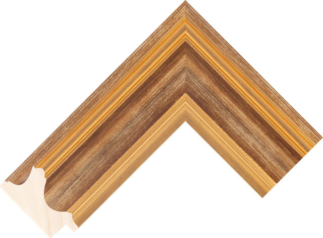 284186002 - Antique Gold - 55mm wide picture frame chevron