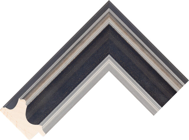 284186022 - Black/Silver - 55mm wide picture frame chevron