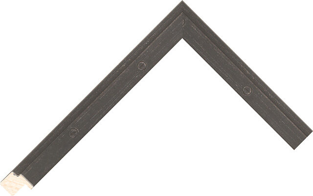 289630 - Oiled Steel - 18mm wide picture frame chevron
