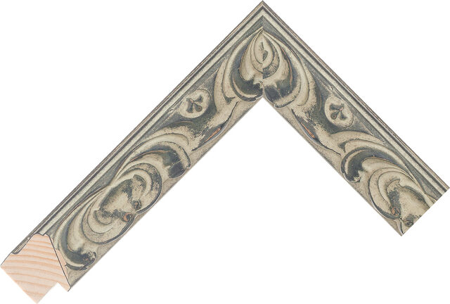 293688006 - Aged Green - 34mm wide picture frame chevron