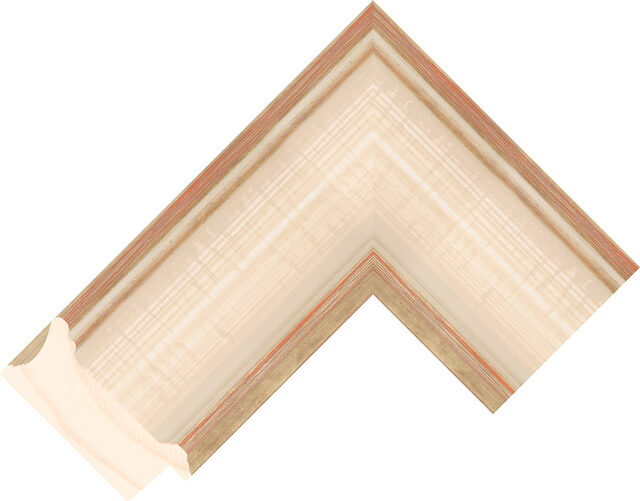 294202686 - Ivory/Champagne - 70mm wide picture frame chevron