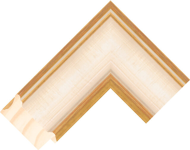 294202786 - Ivory/Gold - 70mm wide picture frame chevron