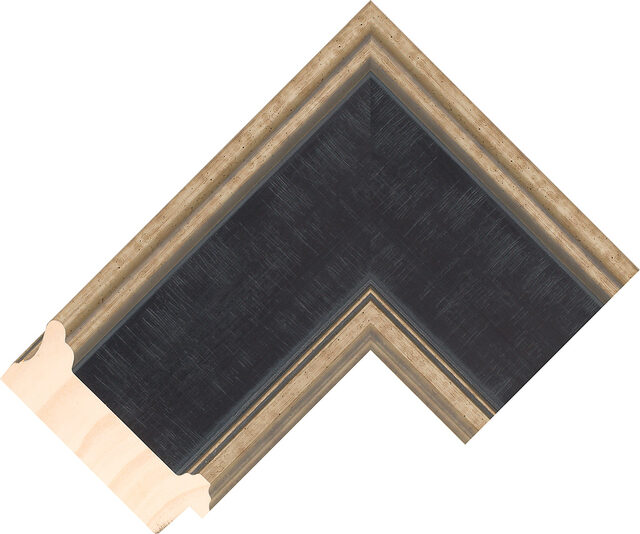 295203670 - Black/Silver - 105mm wide picture frame chevron