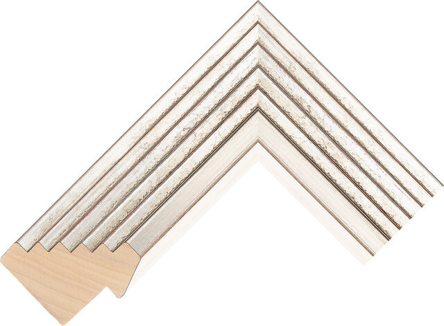 303183358 - Silver - 53mm wide picture frame chevron