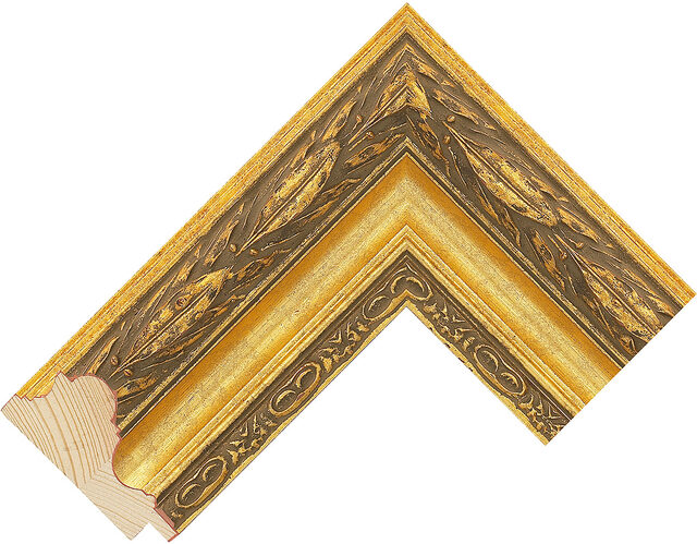 3164EG - Gold - 65mm wide picture frame chevron