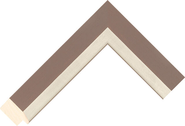 336230474 - Brown/Silver - 37mm wide picture frame chevron