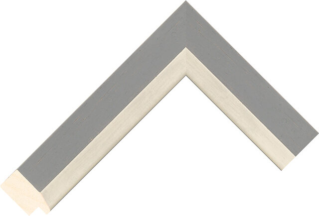 336230481 - Mid Grey/Silver - 37mm wide picture frame chevron