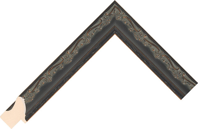 337593 - Ebony - 25mm wide picture frame chevron