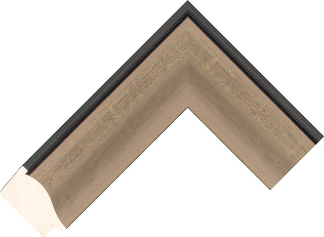 340542712 - Pewter/Black - 50mm wide picture frame chevron