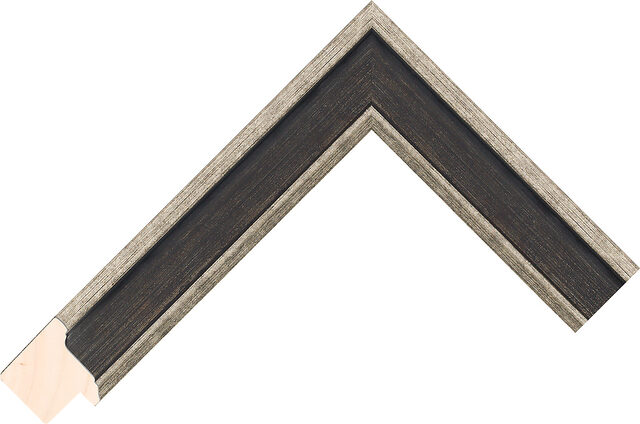 344302911 - Black/Silver - 30mm wide picture frame chevron