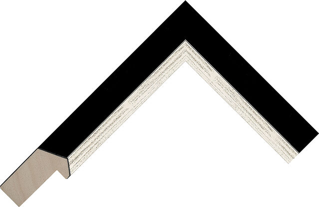 345084 - Black/Silver - 27mm wide picture frame chevron