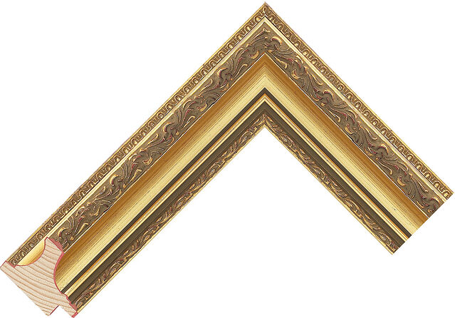 3541ED - Gold - 40mm wide picture frame chevron
