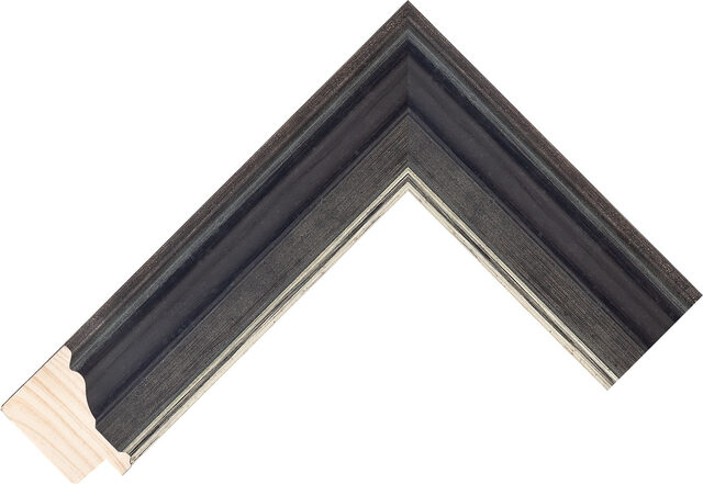 361217101 - Black - 40mm wide picture frame chevron