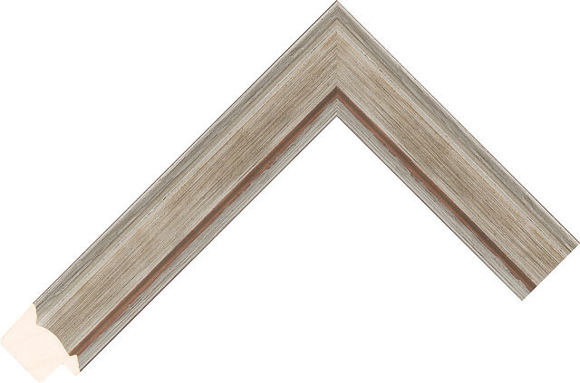 364501 - Silver - 30mm wide picture frame chevron