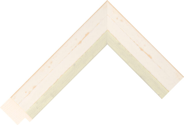 368354352 - Ivory/Silver - 38mm wide picture frame chevron
