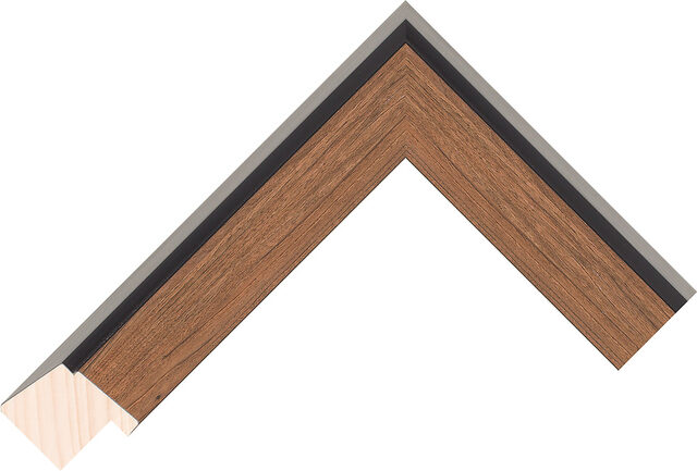 373353150 - Mahogany/Black - 35mm wide picture frame chevron