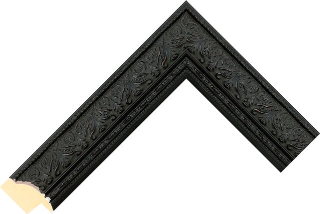 373IB - Black - 33mm wide picture frame chevron